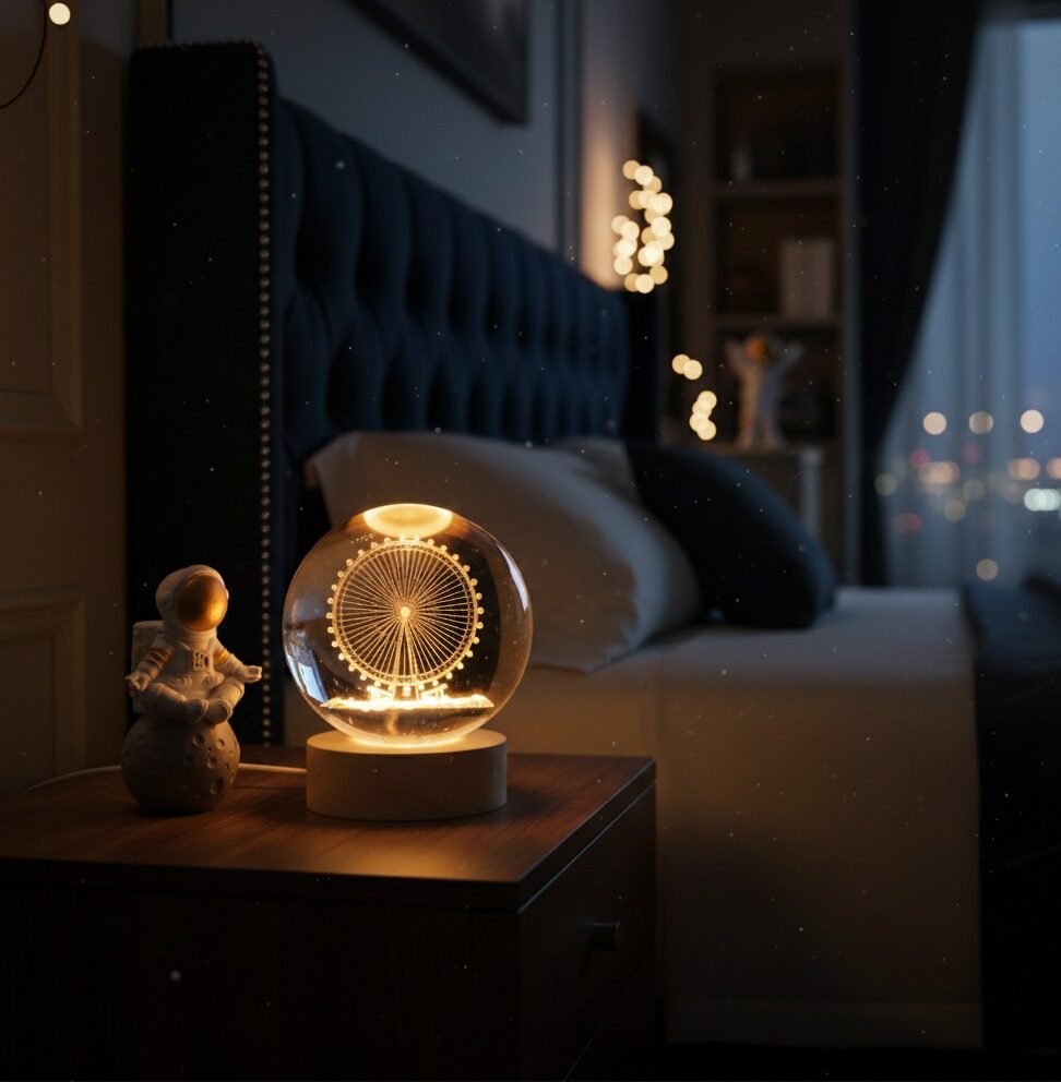 3d crystal ball night light 3d crystal ball night light