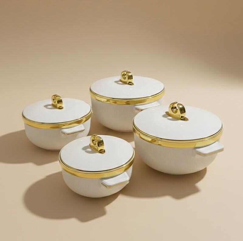 classic hot pot 4pcs set white