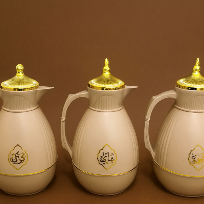 luxury vacuum jug 1l (3pcs) beige