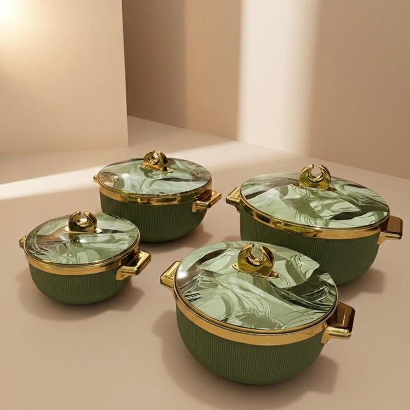 luxury hot pot 4pcs set green