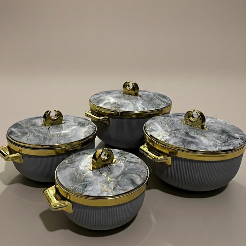 luxury hot pot 4pcs set grey