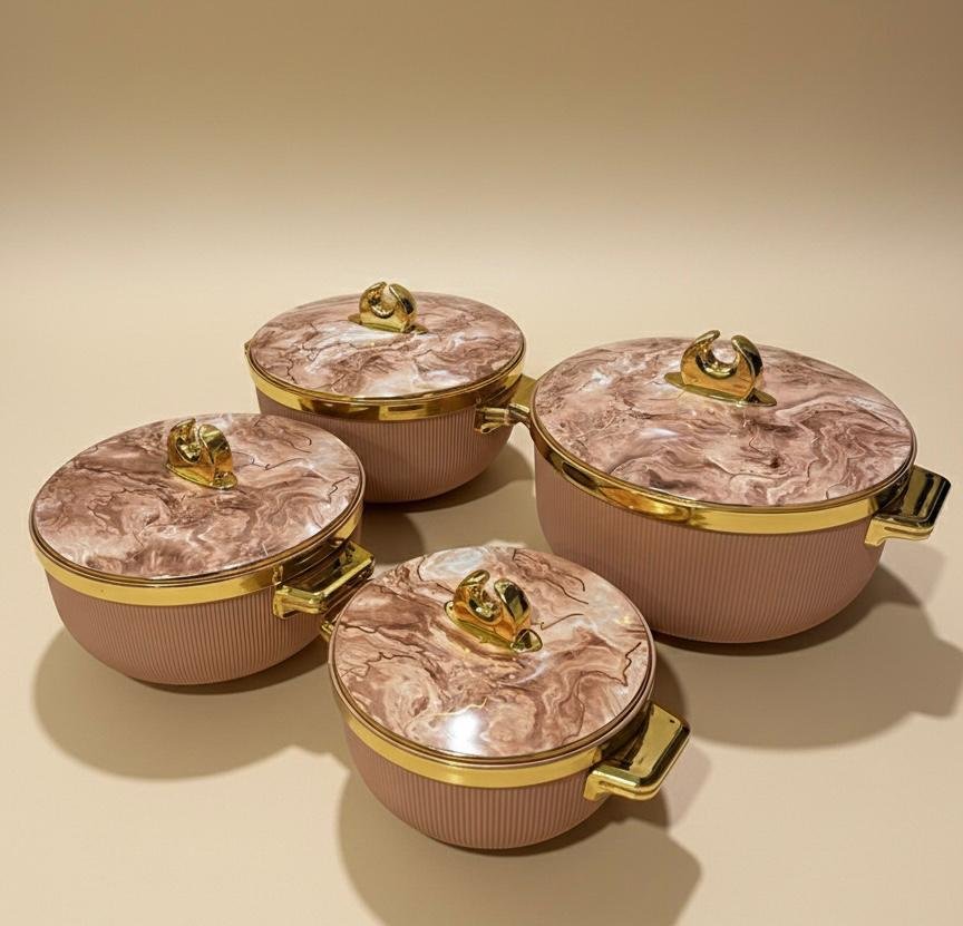 luxury hot pot 4pcs set pink luxury hot pot 4pcs set pink