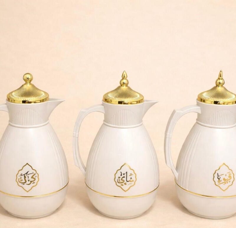 luxury vacuum jug 1l (3pcs) beige