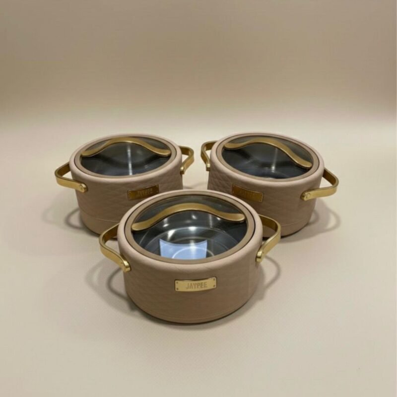 modern casserole pot (3pcs) brown