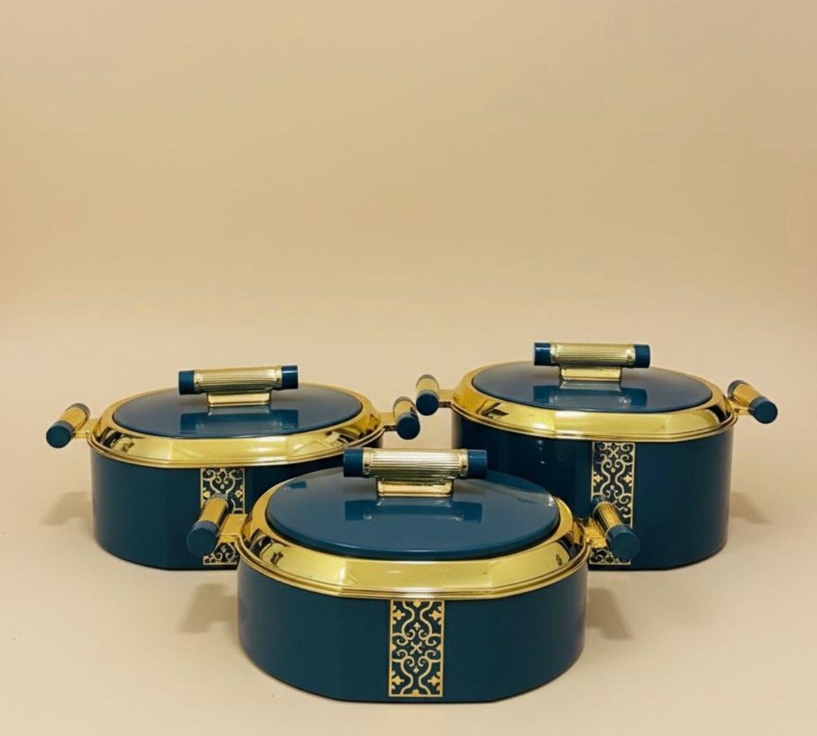 modern insulated hot pot (3pcs) navy blue modern insulated hot pot (3pcs) navy blue