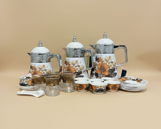 floral luxury flask set (27 pcs)