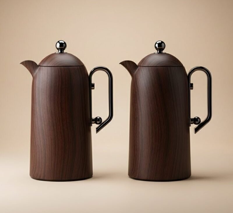 wooden modern vacuum flasks 1l