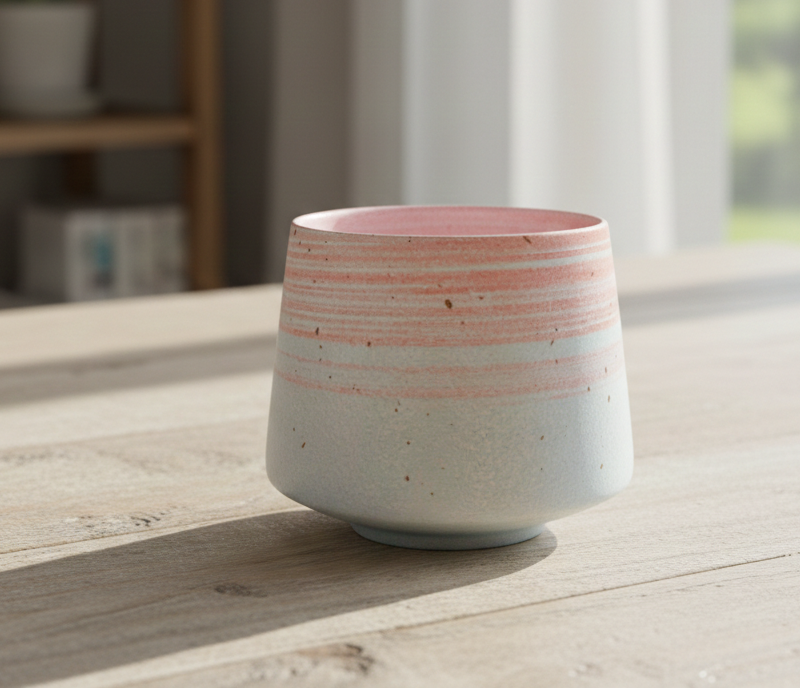 ceramic coffee cup (pink)