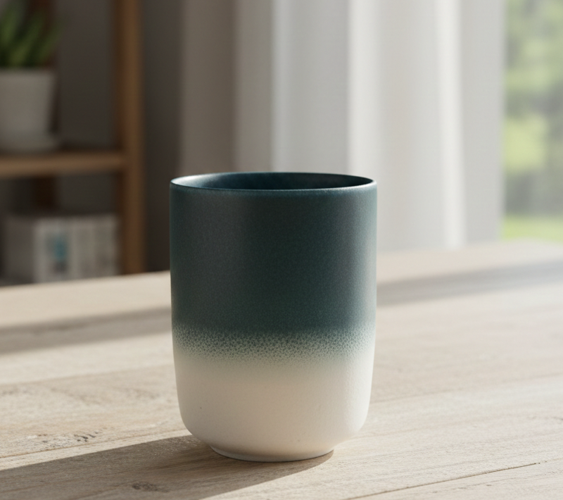ceramic coffee mug – blue/white (220ml)