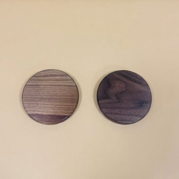 natural wooden coasters set 2pcs