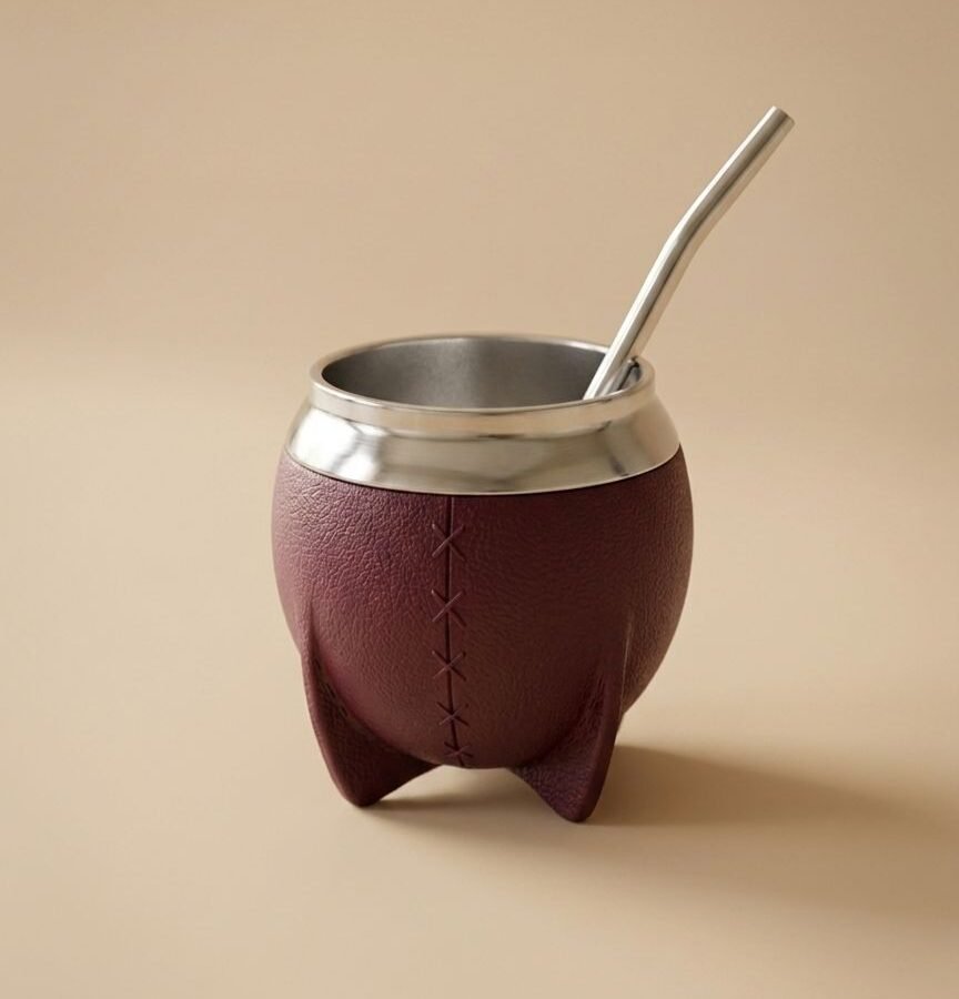 matte stainless steel tumbler with straw coffee color
