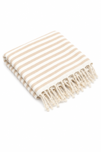 Home acacia cotton beach towel (beige)