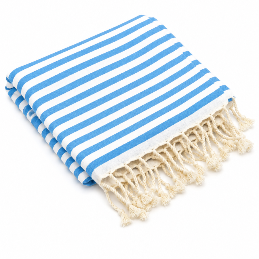 acacia cotton beach towel (turquoise)