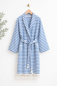 Home akasya cotton bathrobe (blue)