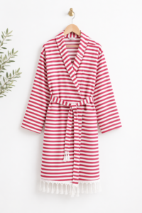akasya cotton bathrobe (pink)