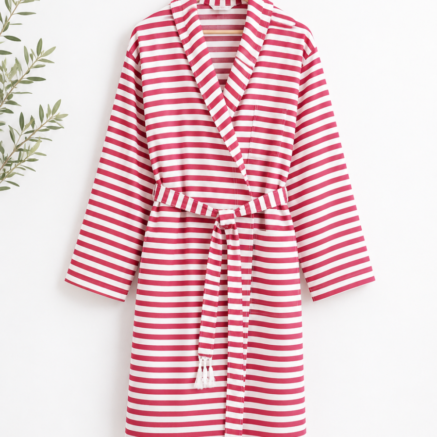 akasya cotton bathrobe (pink)