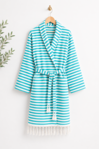 Home akasya cotton bathrobe (turquoise)