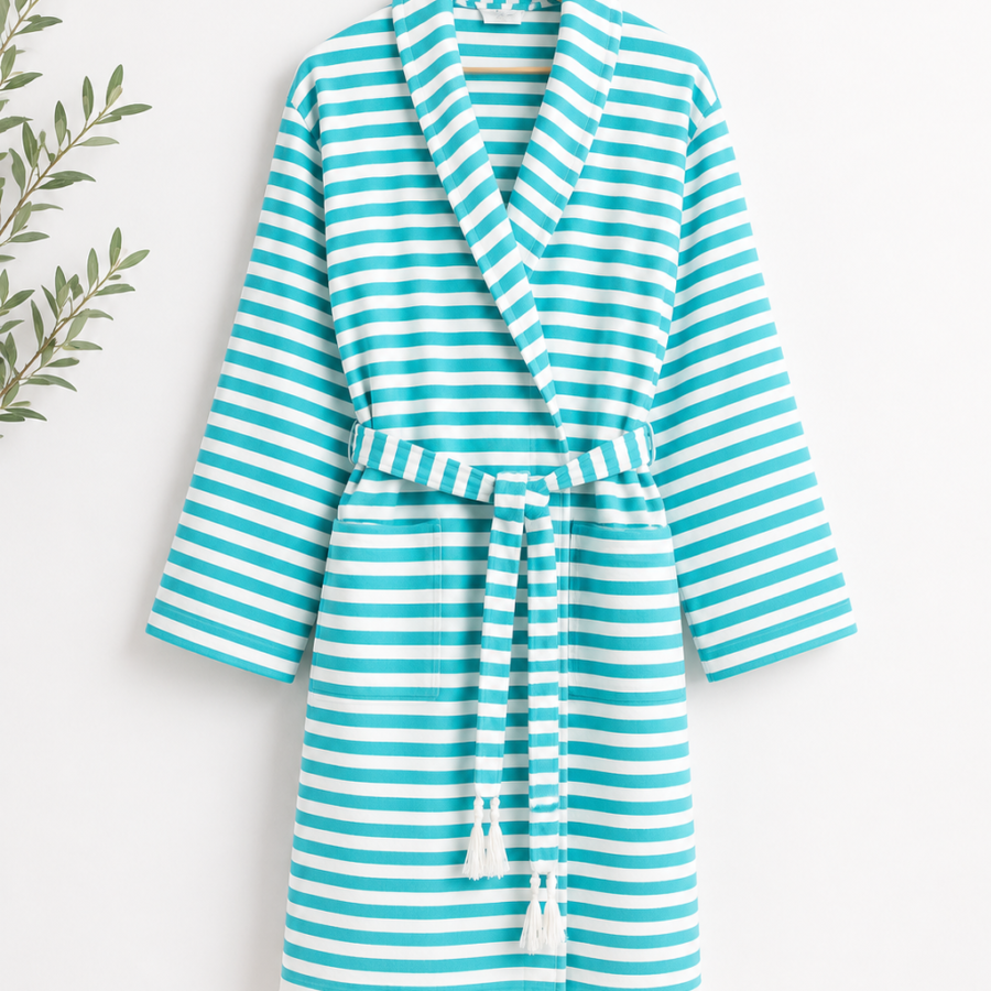 akasya cotton bathrobe (turquoise)
