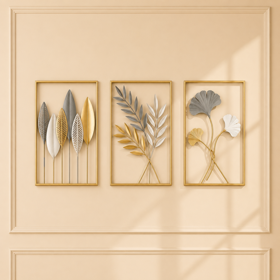 metal wall art set (3pcs set)
