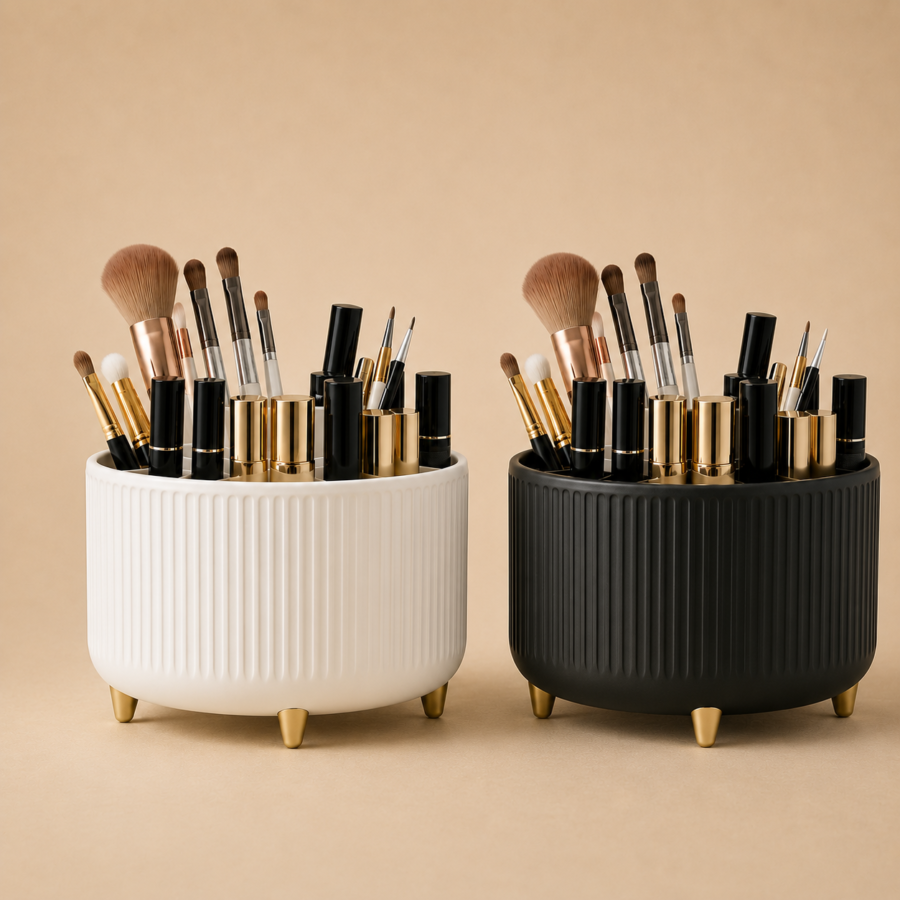 360° rotating makeup organizer