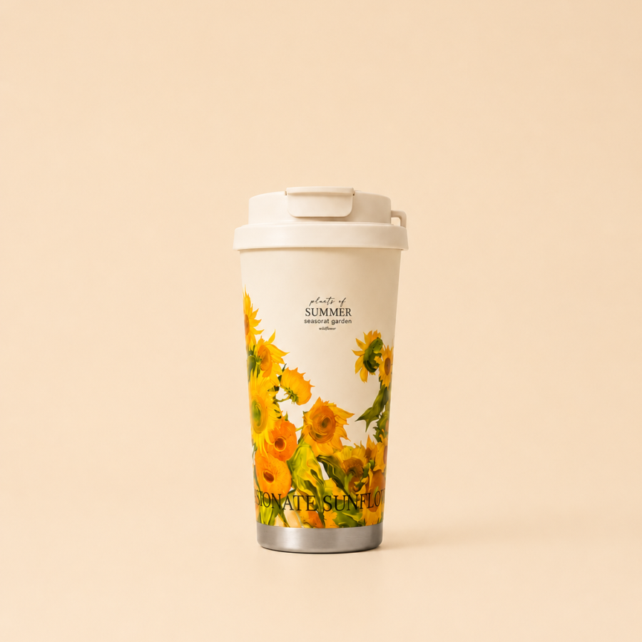 sunflower stainless steel tumbler