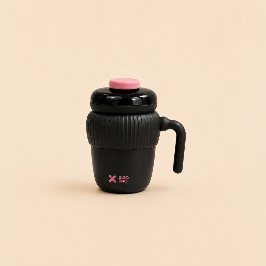 portable thermal mug & straw