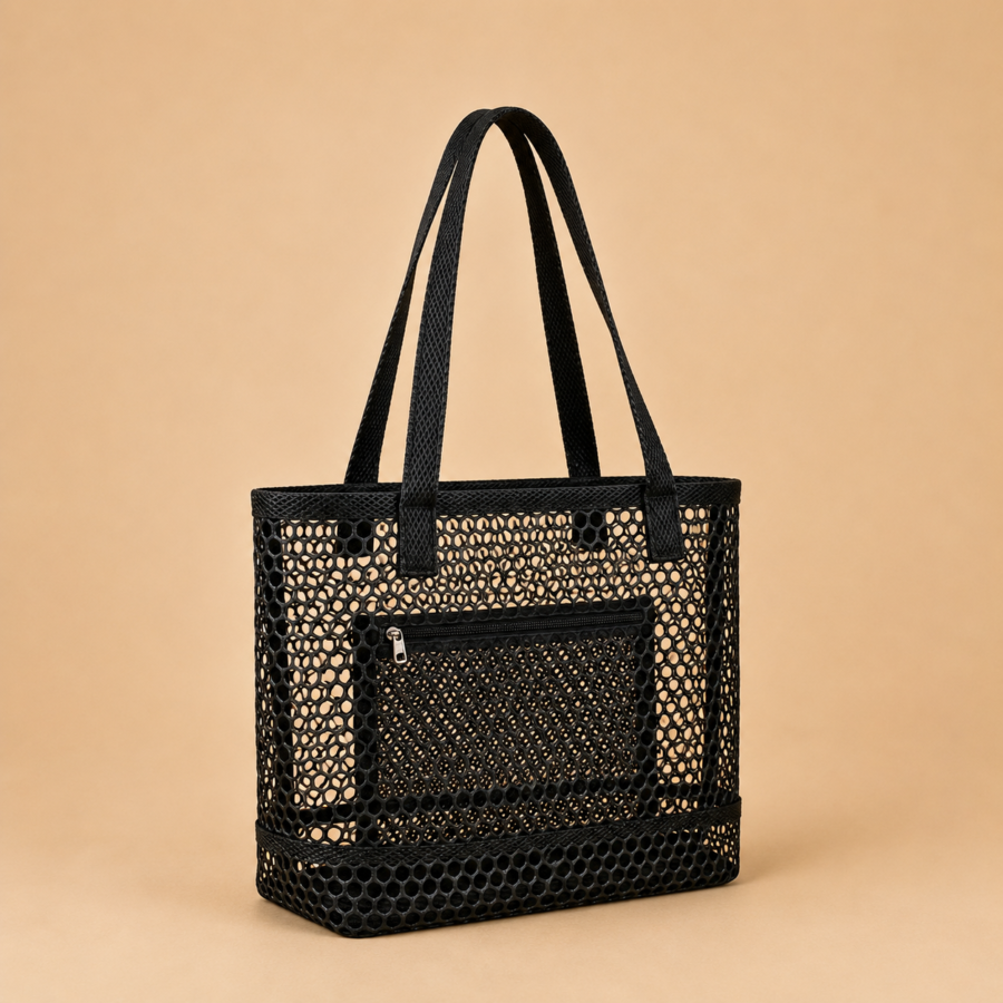 mesh beach bag 2 (black)