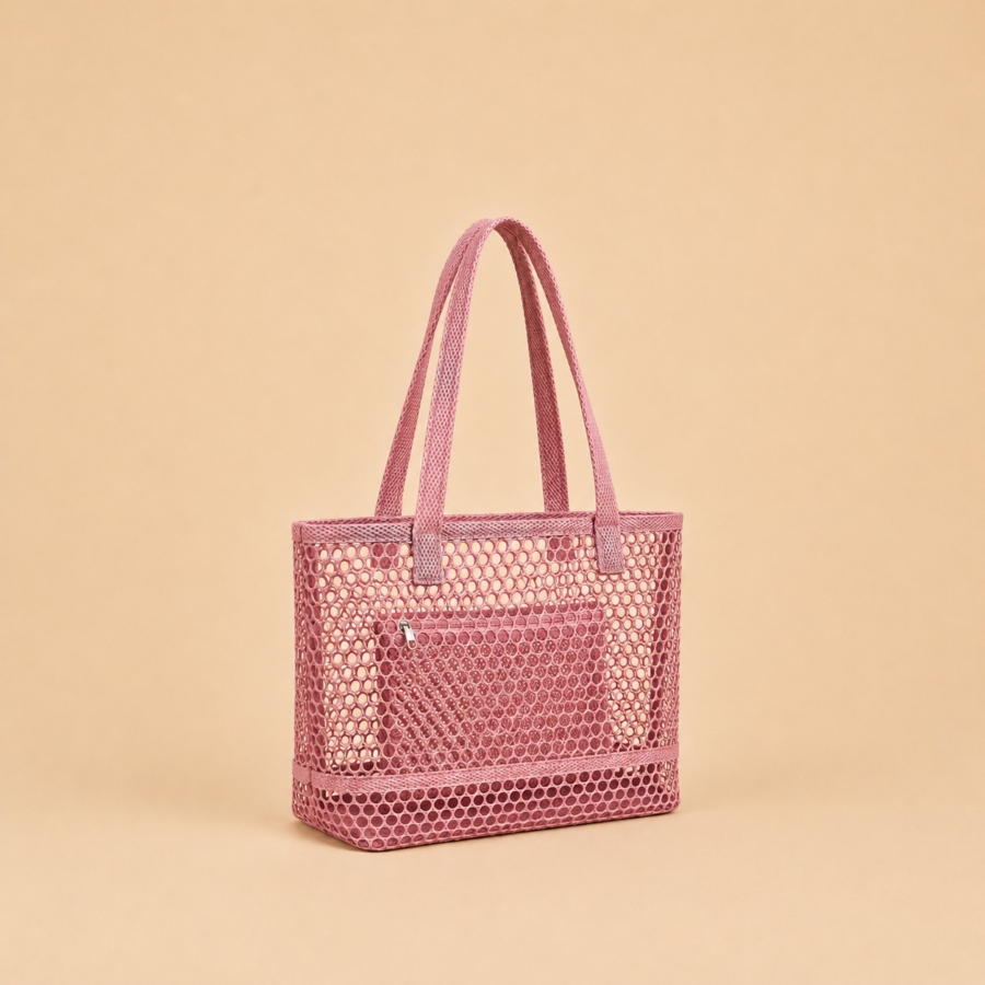 mesh beach bag 2 (pink)
