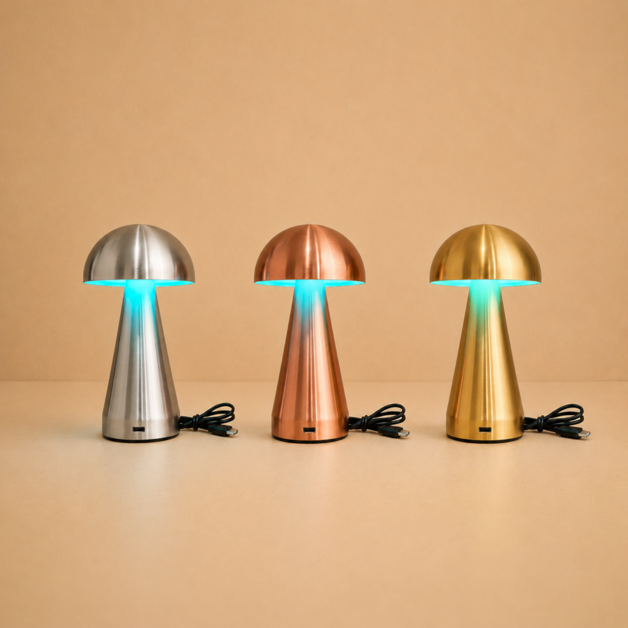 mushroom shaped table lamp