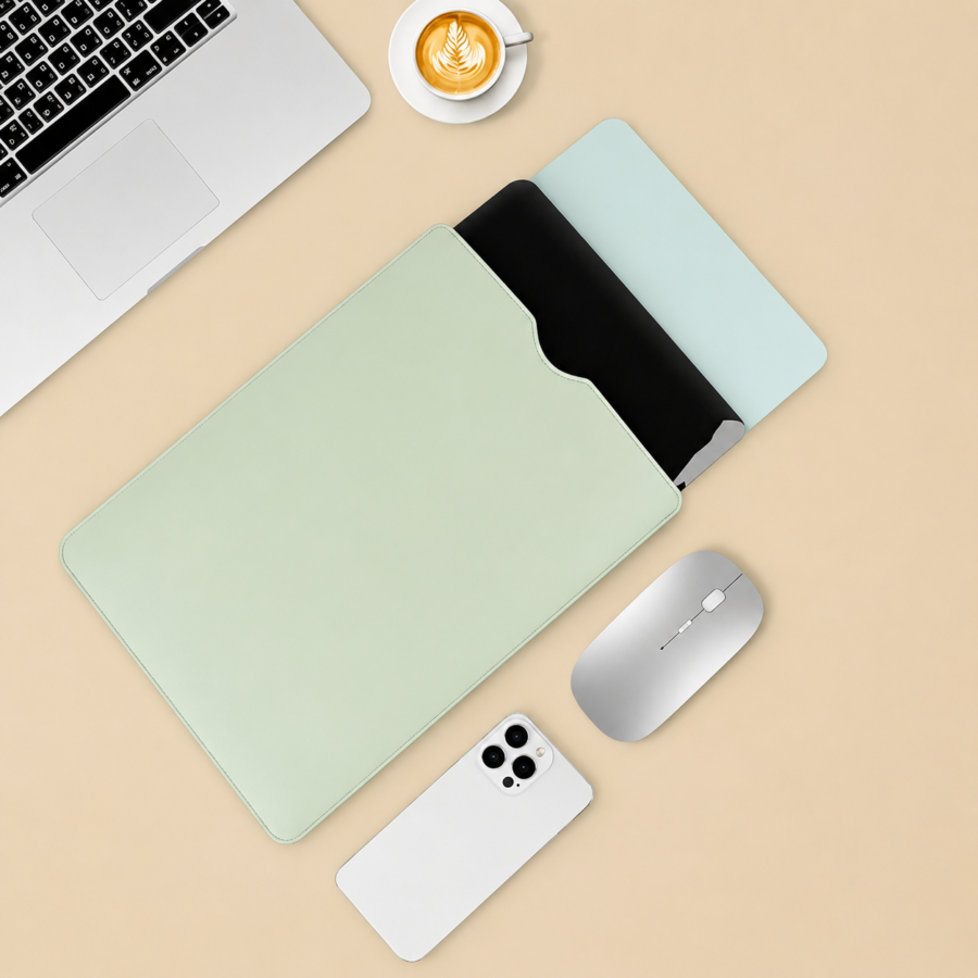 mat laptop sleeve – light green