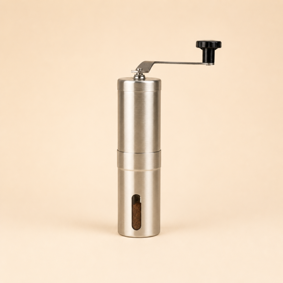 manual coffee grinder silver