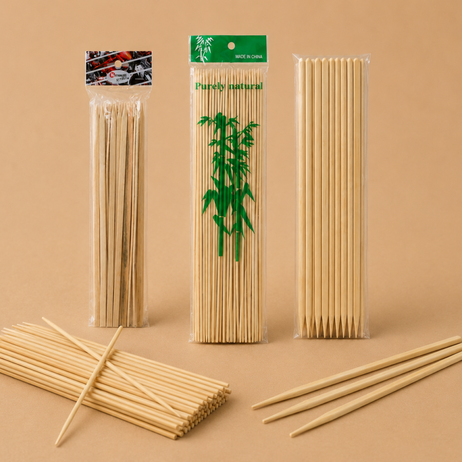 bbq wood skewer sets