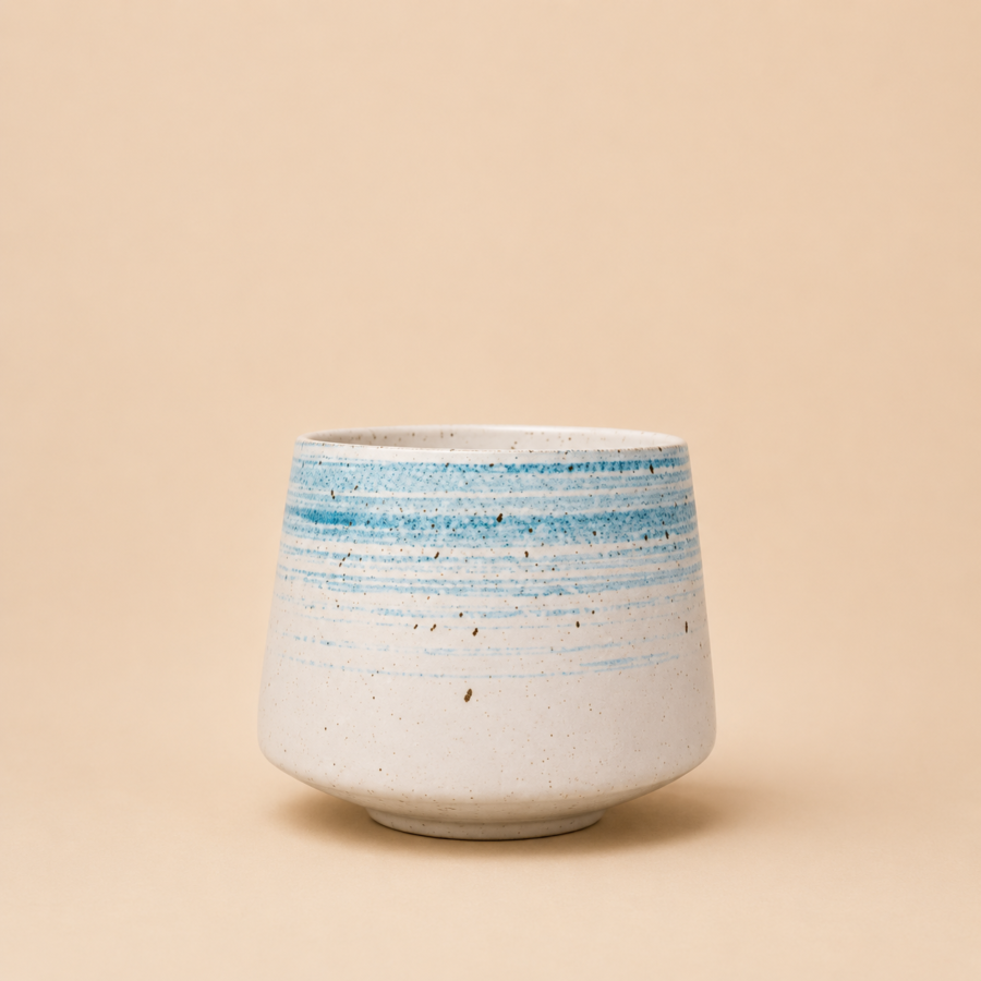 ceramic coffee cup (light blue)