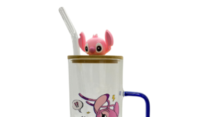 stitch themed glass cup