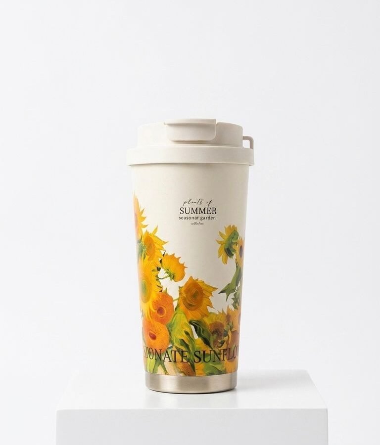 sunflower stainless steel tumbler