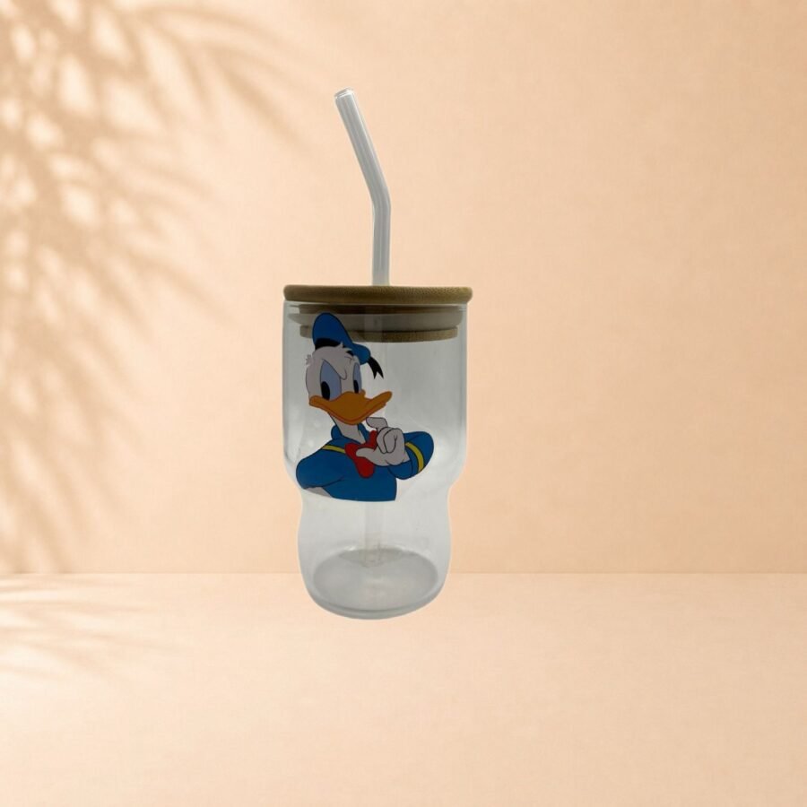 donald duck glass cup
