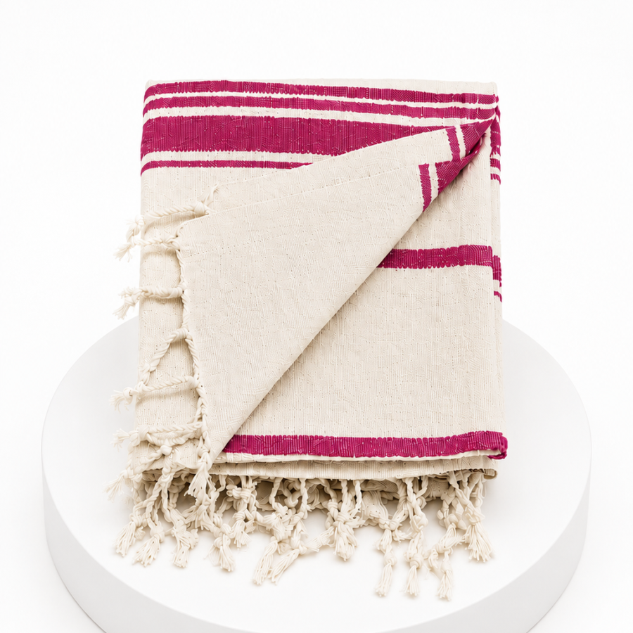 cotton beach towel 2 pink