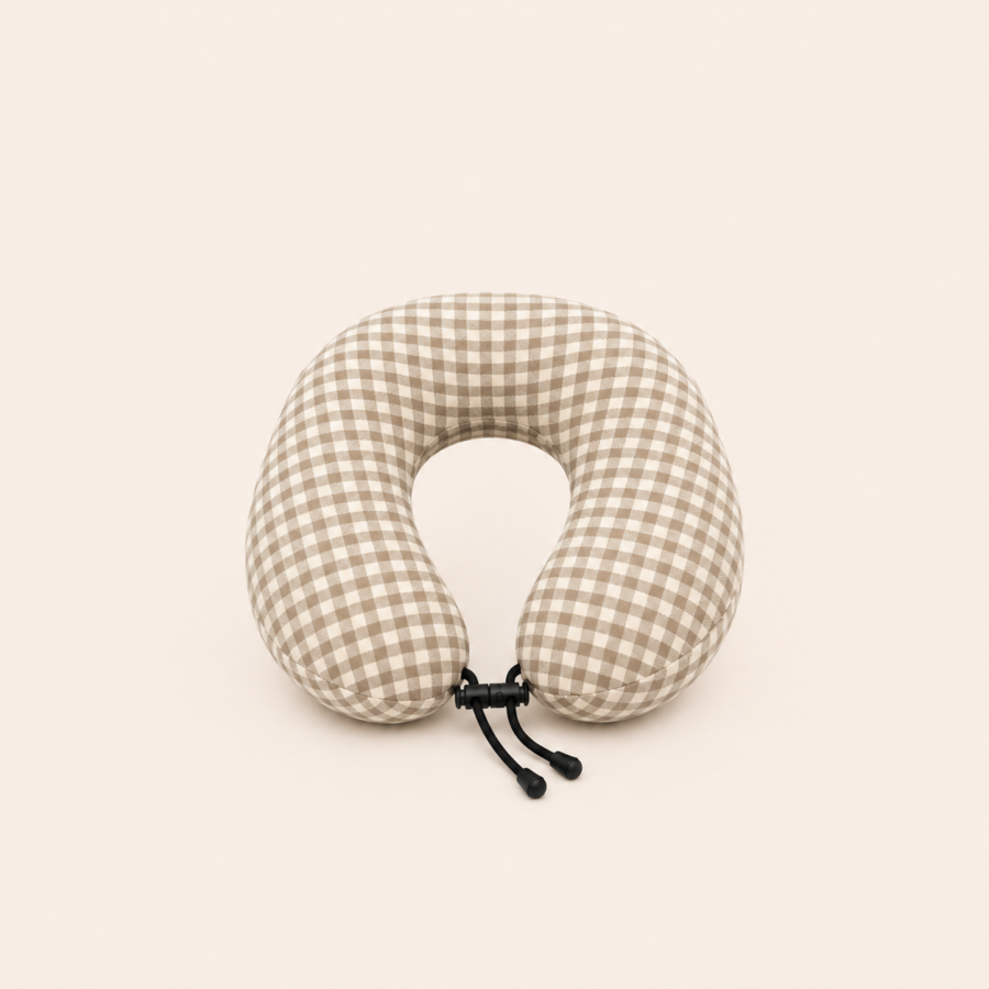 soft travel pillow (brown)