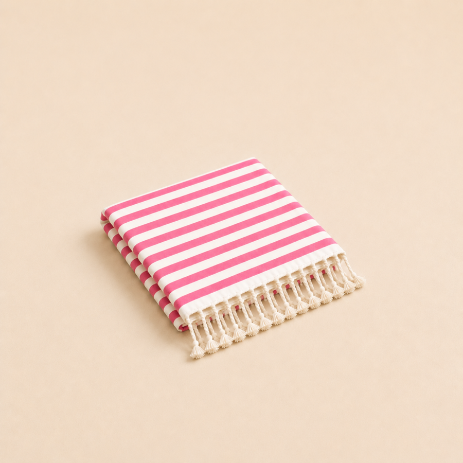 a cotton beach towel 1 pink