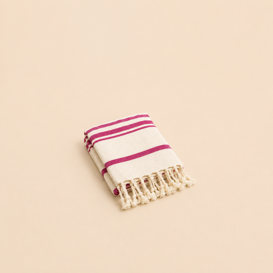 a cotton beach towel 2 pink